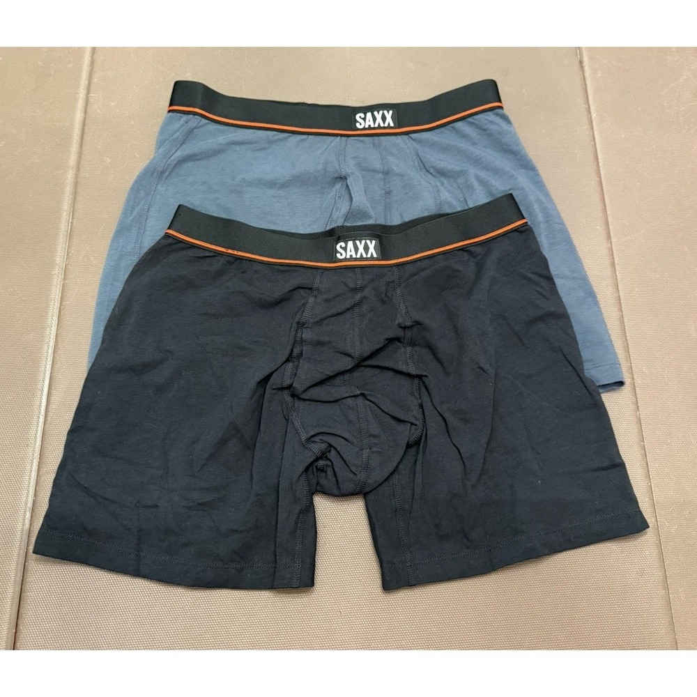 SAXX Non-Stop Stretch Cotton BallPark Pouch Boxer Briefs New  Medium  2 Pair